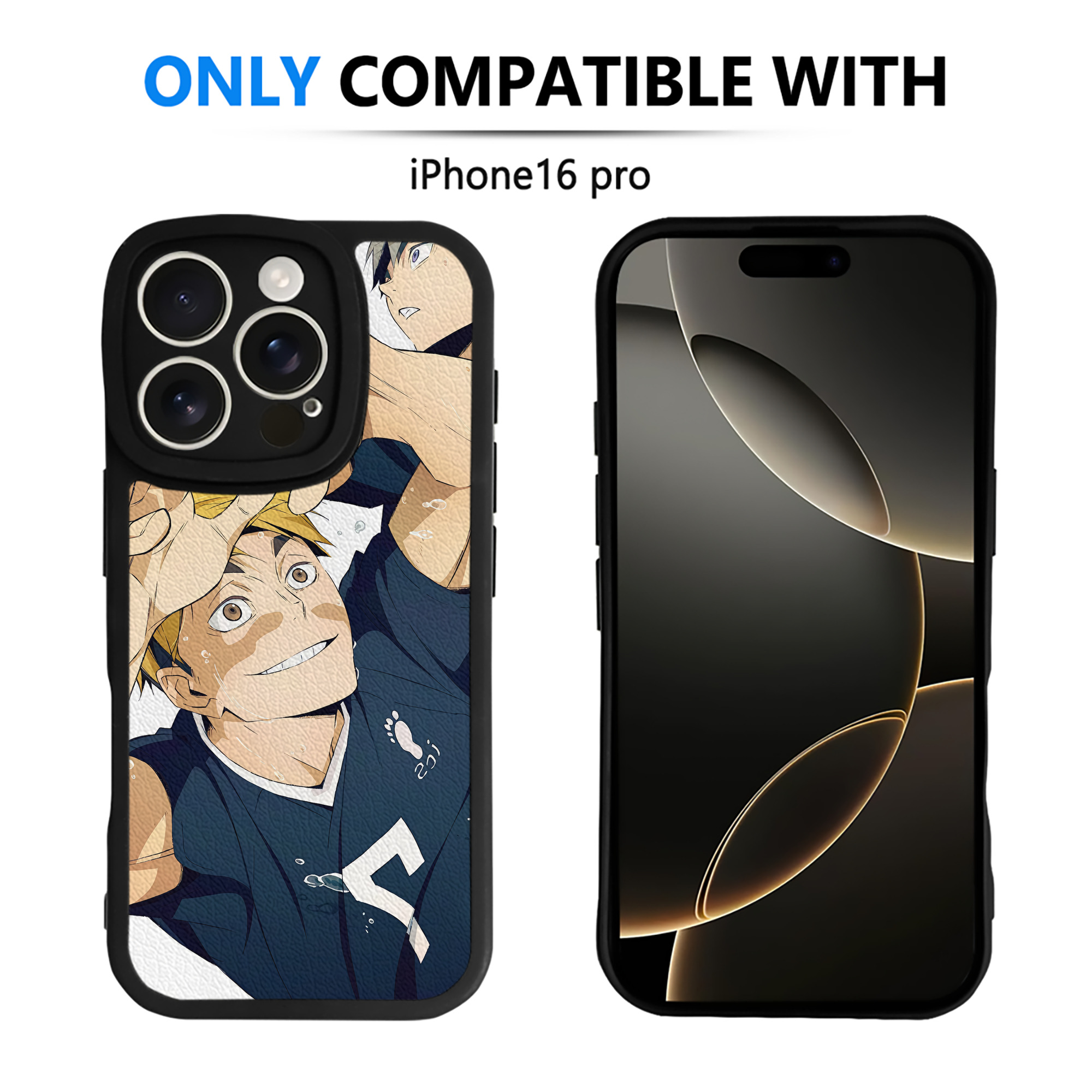 （画像用） ハイキュー!! Haikyu!! 【iPhone 16シリーズ対応】シリコンスマホケース（レザー調） 材質：シリコン